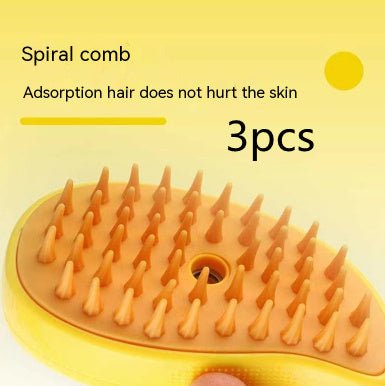 3-in-1 Pet Steam Brush – Electric Spray Grooming Comb