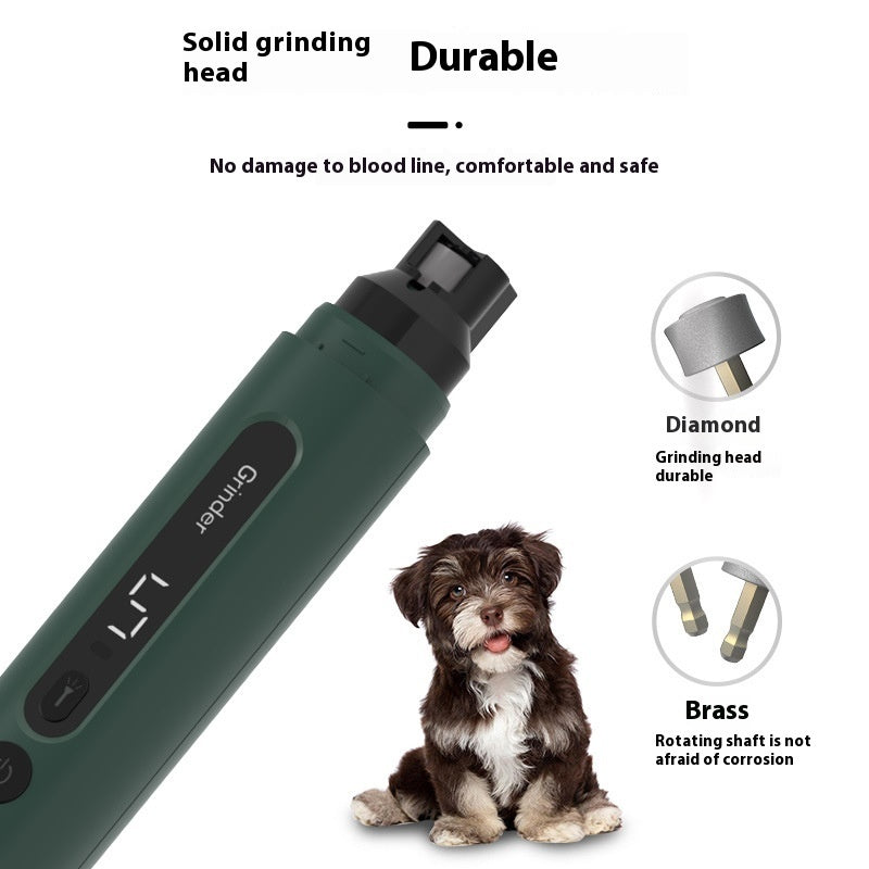 Electric Dog Nail Grinder – Rechargeable 5-Speed Pet Nail Trimmer