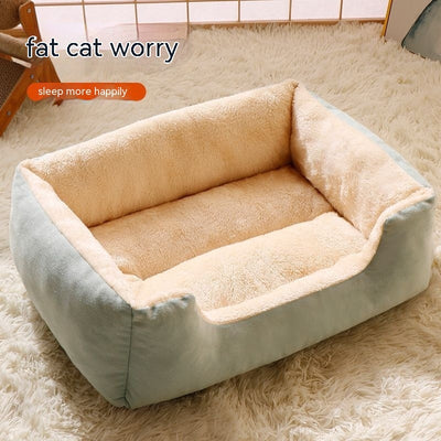 Warm Pet Bed Mat – Cozy Dog & Cat Nest for Winter, Large Cage Cushion