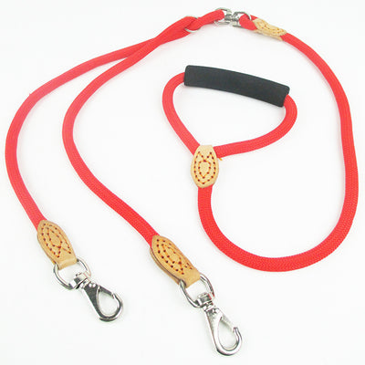 Anti-Tangle Dog Leash – Durable Rope with Soft Foam Handle