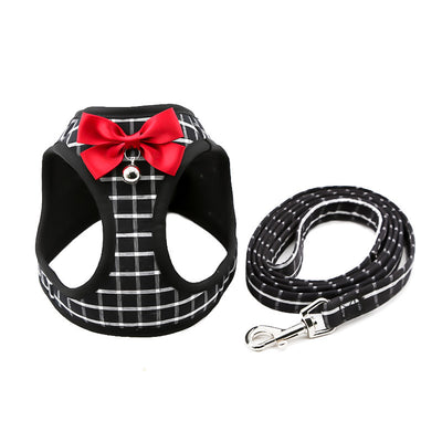 Cat Harness & Leash Set – Adjustable Chest Harness with Collar