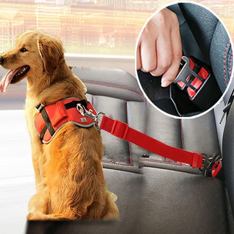 Adjustable Pet Car Seat Belt – Safety Clip