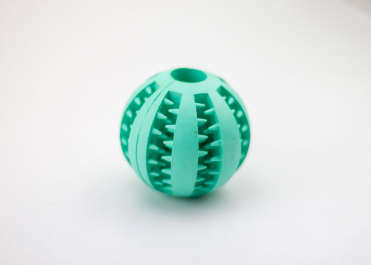 Rubber Dog Treat Ball – Mint Scent Food Dispensing Toy
