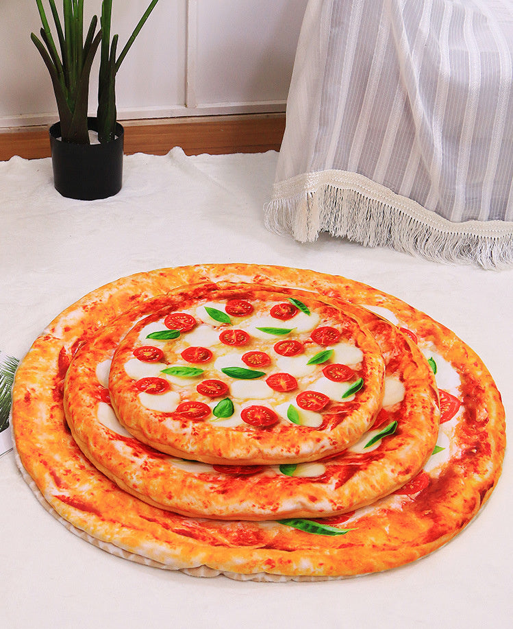 Simulation 3D Pizza Avocado Omelette Pet Warm Blanket Mat Bed Soft Thickened