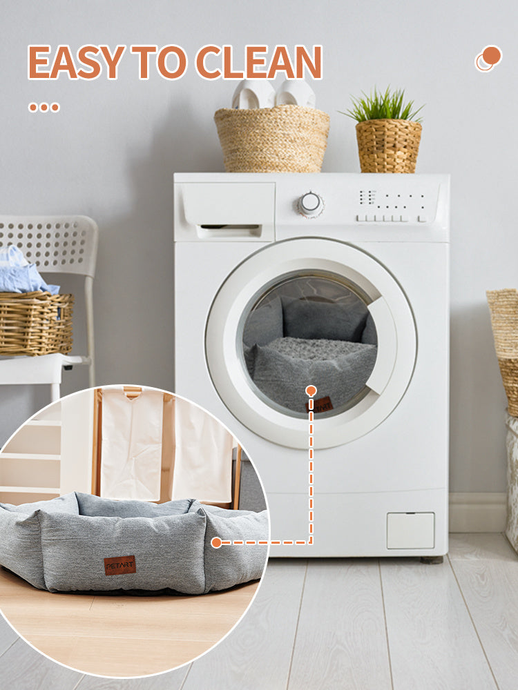 Rose Velvet Dog Bed – Calming Plush Sofa