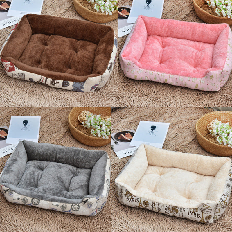 Luxury Pet Bed for Dogs & Cats – Soft Washable Doghouse Nest