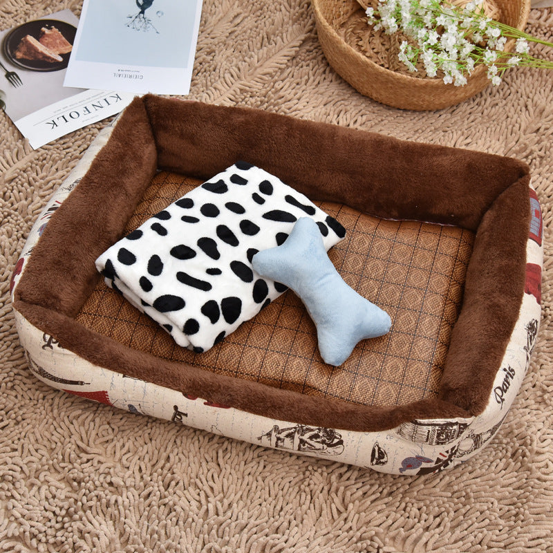 Luxury Pet Bed for Dogs & Cats – Soft Washable Doghouse Nest