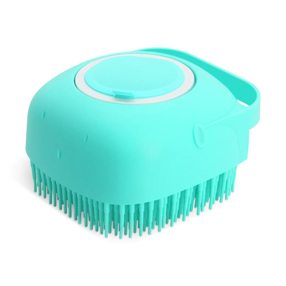 Silicone Pet Bath Brush – Shampoo Massager for Dogs & Cats