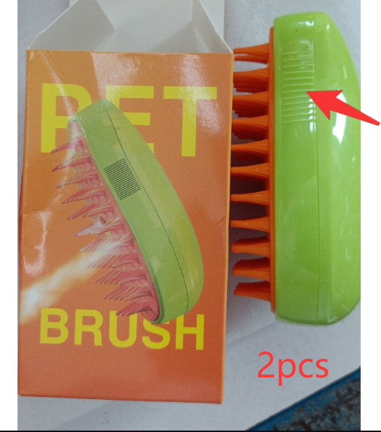 3-in-1 Pet Steam Brush – Electric Spray Grooming Comb