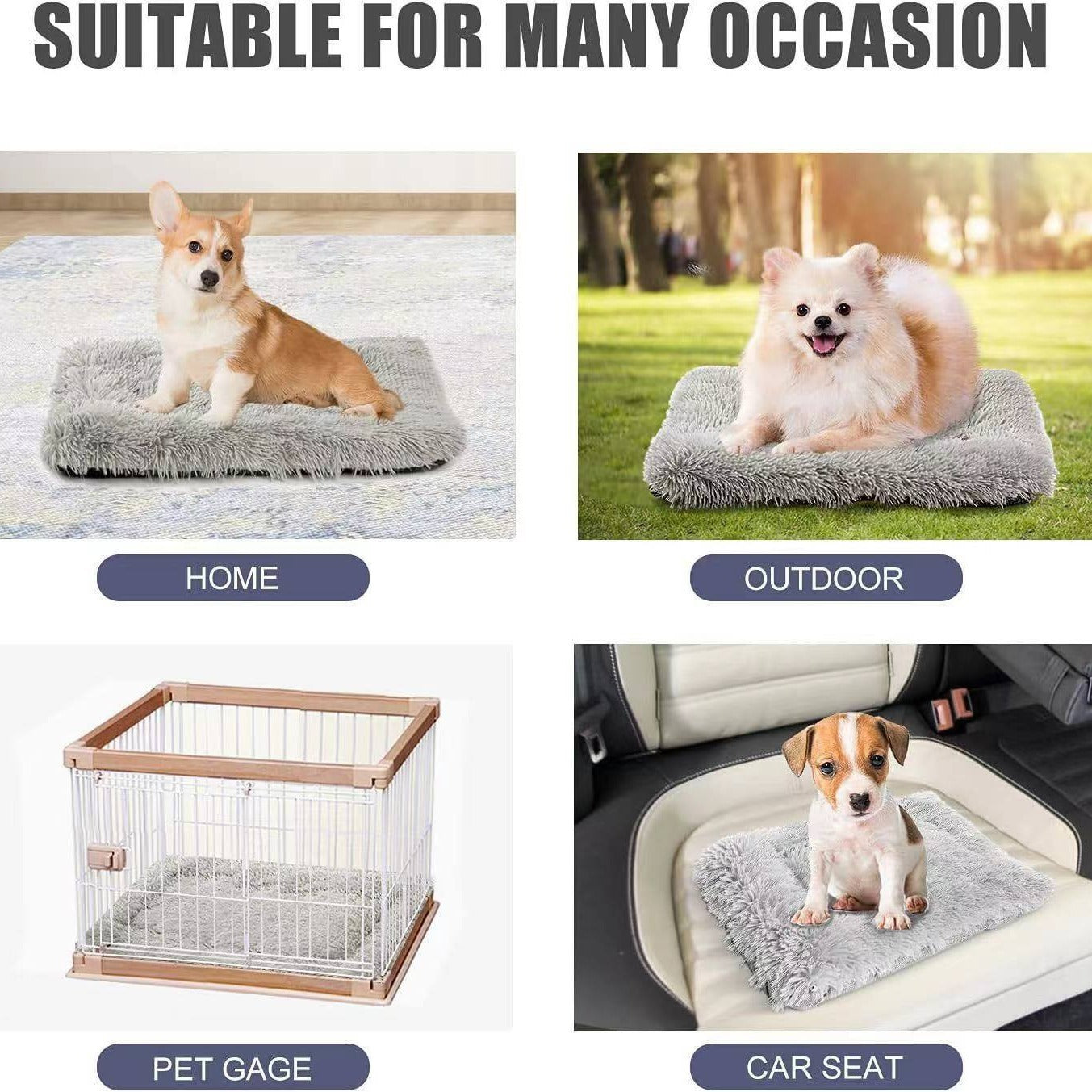 Self-heating Plush Washable Dog Kennel Sleeping Mat