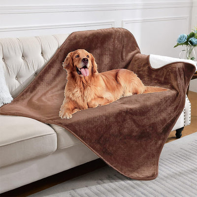 Waterproof Pet Blanket – Thick Flannel Sherpa Mat