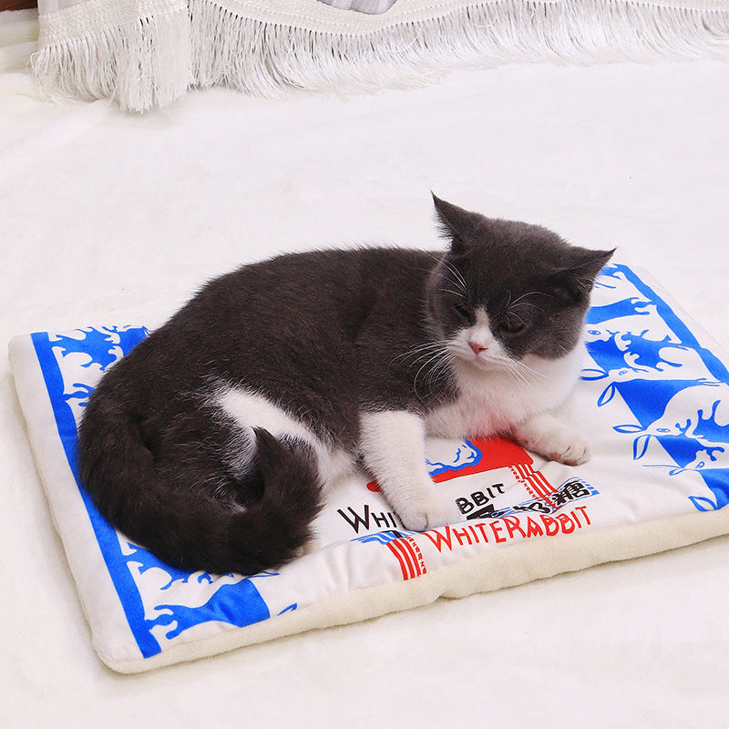 Simulation 3D Pizza Avocado Omelette Pet Warm Blanket Mat Bed Soft Thickened