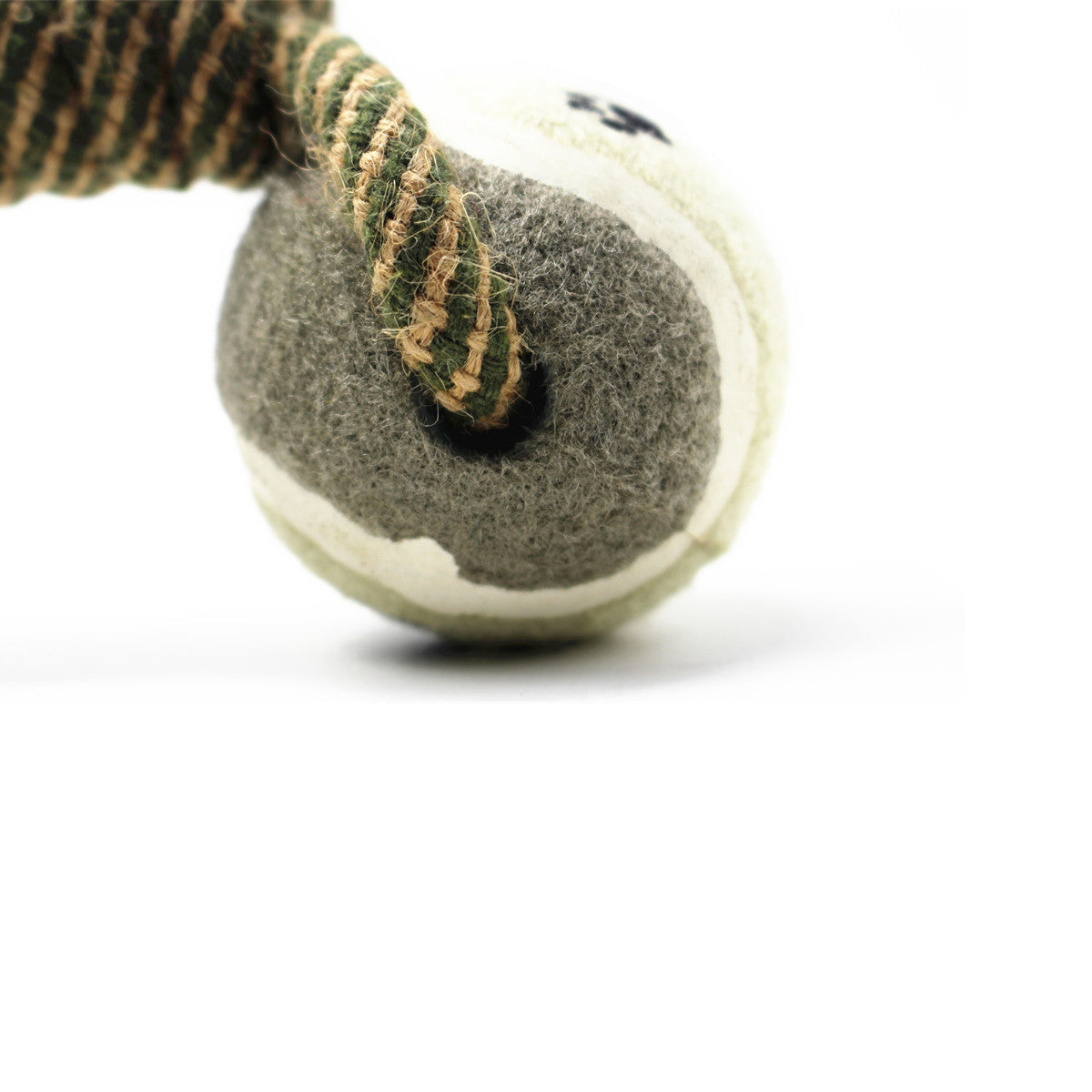 Dog Chew Dumbbell – Rope & Tennis Ball Toy