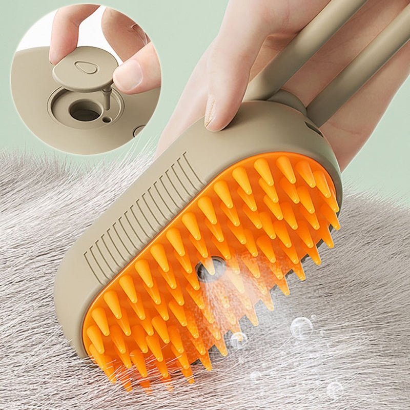 3-in-1 Steamy Pet Brush – Electric Grooming & Hair Removal