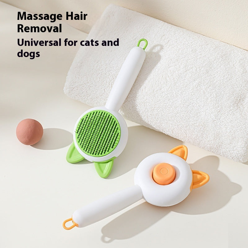 Self-Cleaning Pet Hair Remover Brush – Grooming Comb