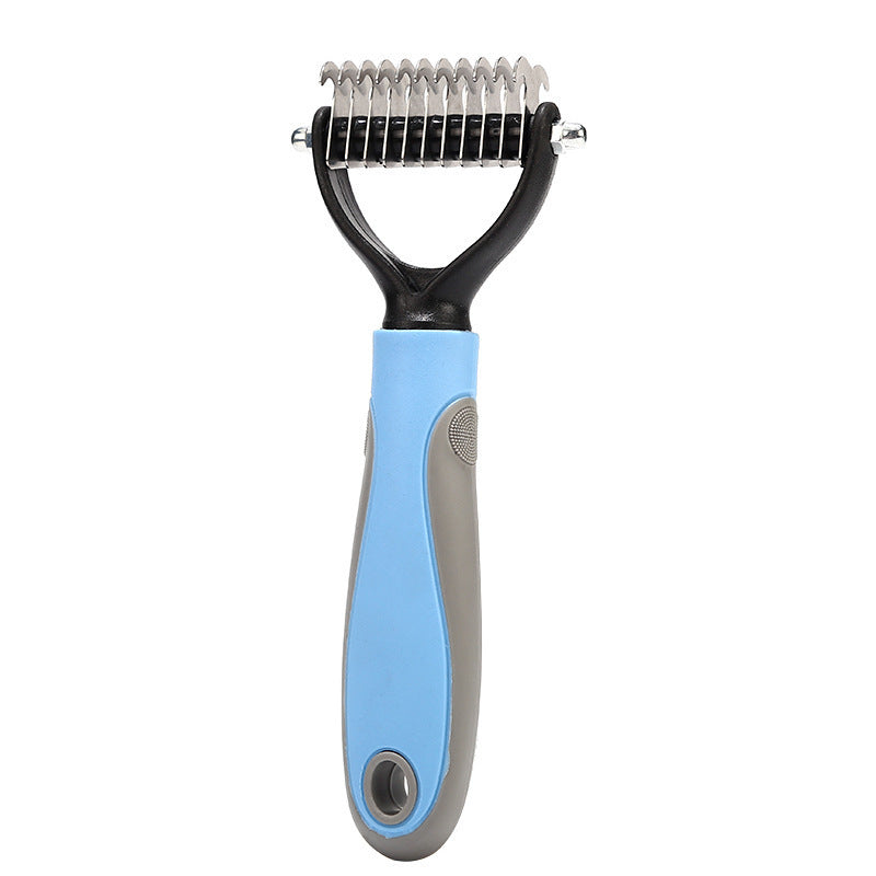 Double-Sided Pet Grooming Brush – Dematting & Shedding Comb