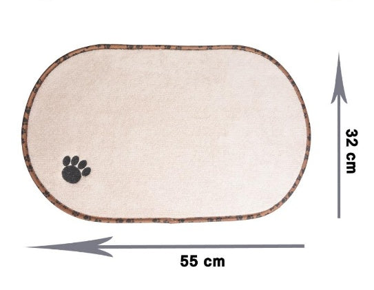 Microfiber Dog Bowl Placemat – Non-Slip, Absorbent Feeding Mat