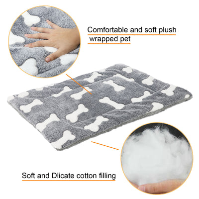 Self-Warming Pet Bed Mat – Reversible Fleece Crate Pad