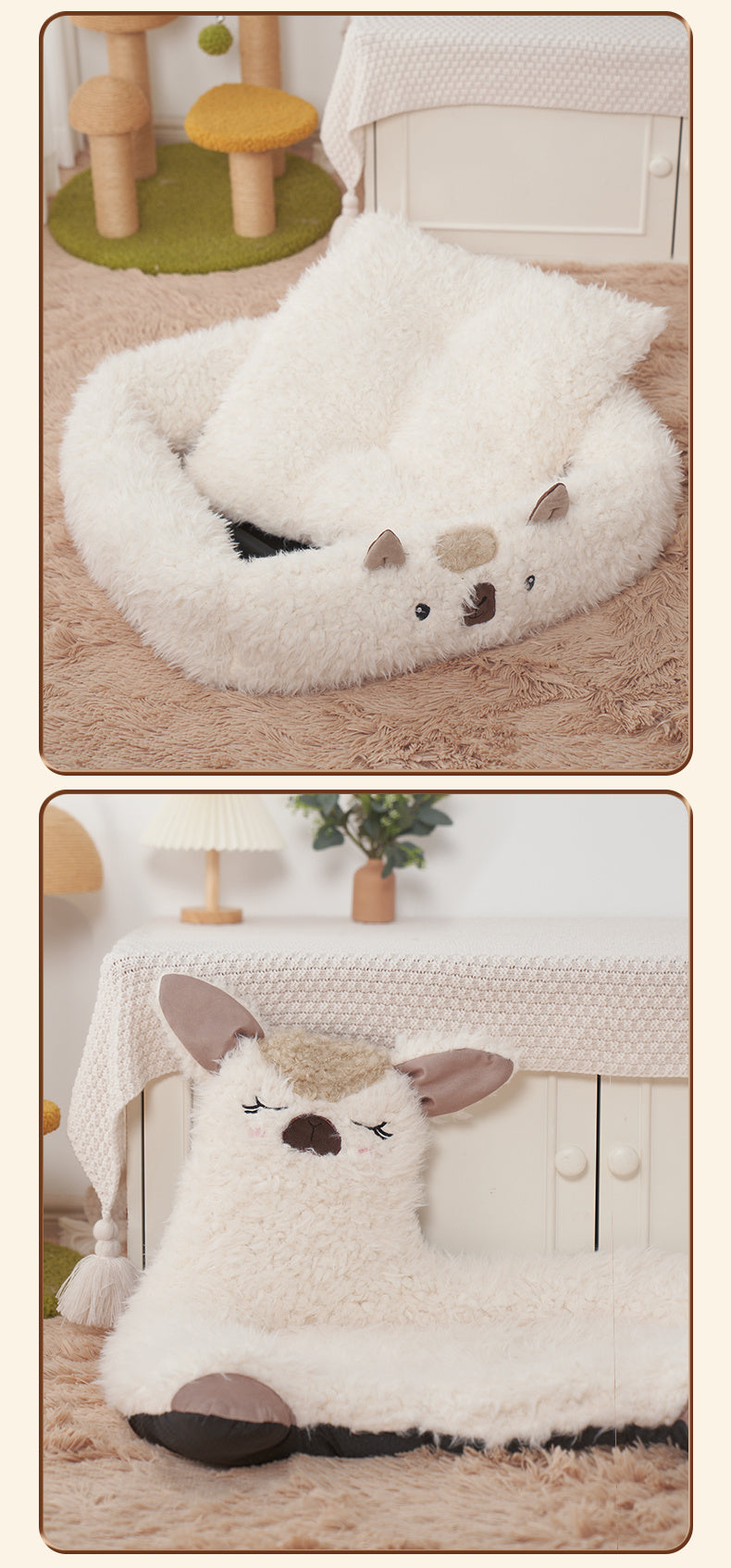 Winter Warm Pet Bed – Cat & Dog Kennel Cushion for Cold Weather