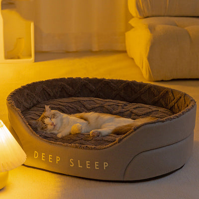 Warm Thick Sponge Cat Nest Small Removable and Washable Indoor Pet Bed