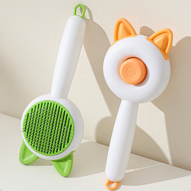 Self-Cleaning Pet Hair Remover Brush – Grooming Comb