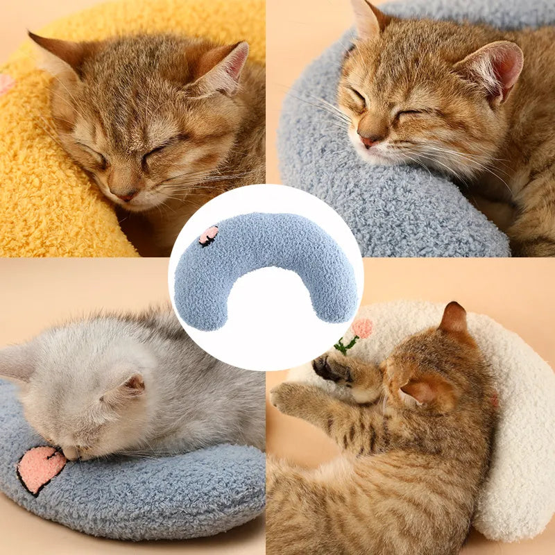Soft U-Shaped Pet Pillow – Washable Neck & Headrest Cushion
