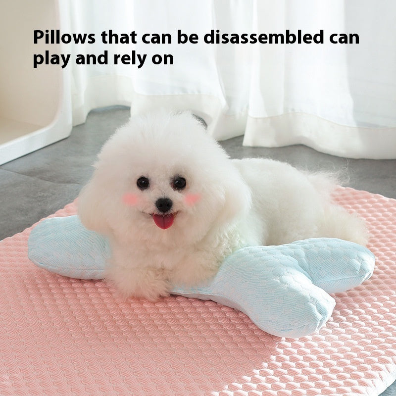 Breathable Cooling Dog Bed – Washable Summer Sleeping Mat for Pets