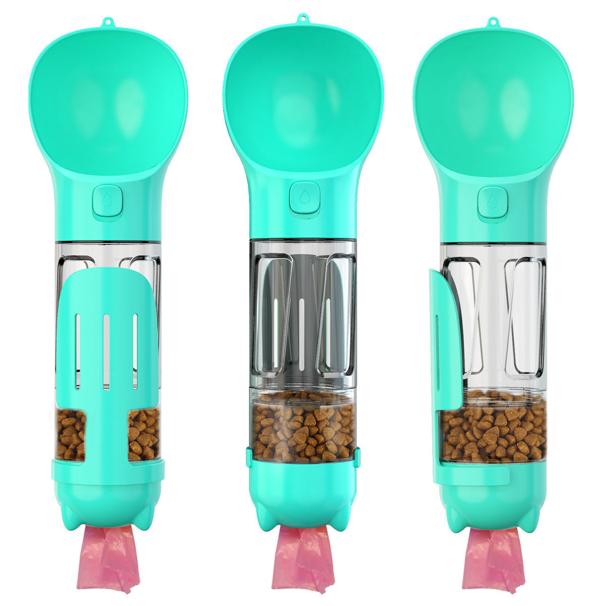 3-in-1 Portable Dog Water Bottle – Feeder & Waste Bag Holder