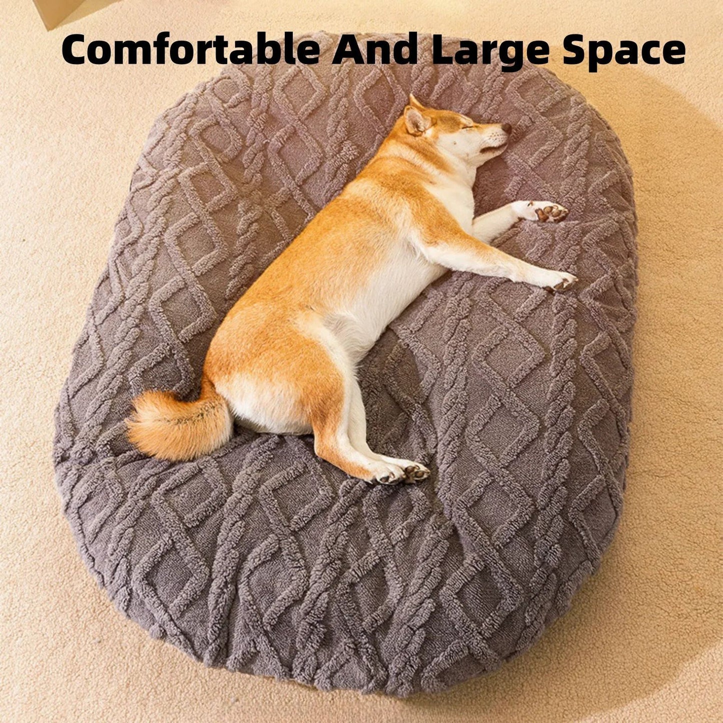 Dog Bed for Large, Medium & Small Dogs – Soft Non-Slip Calming Mat