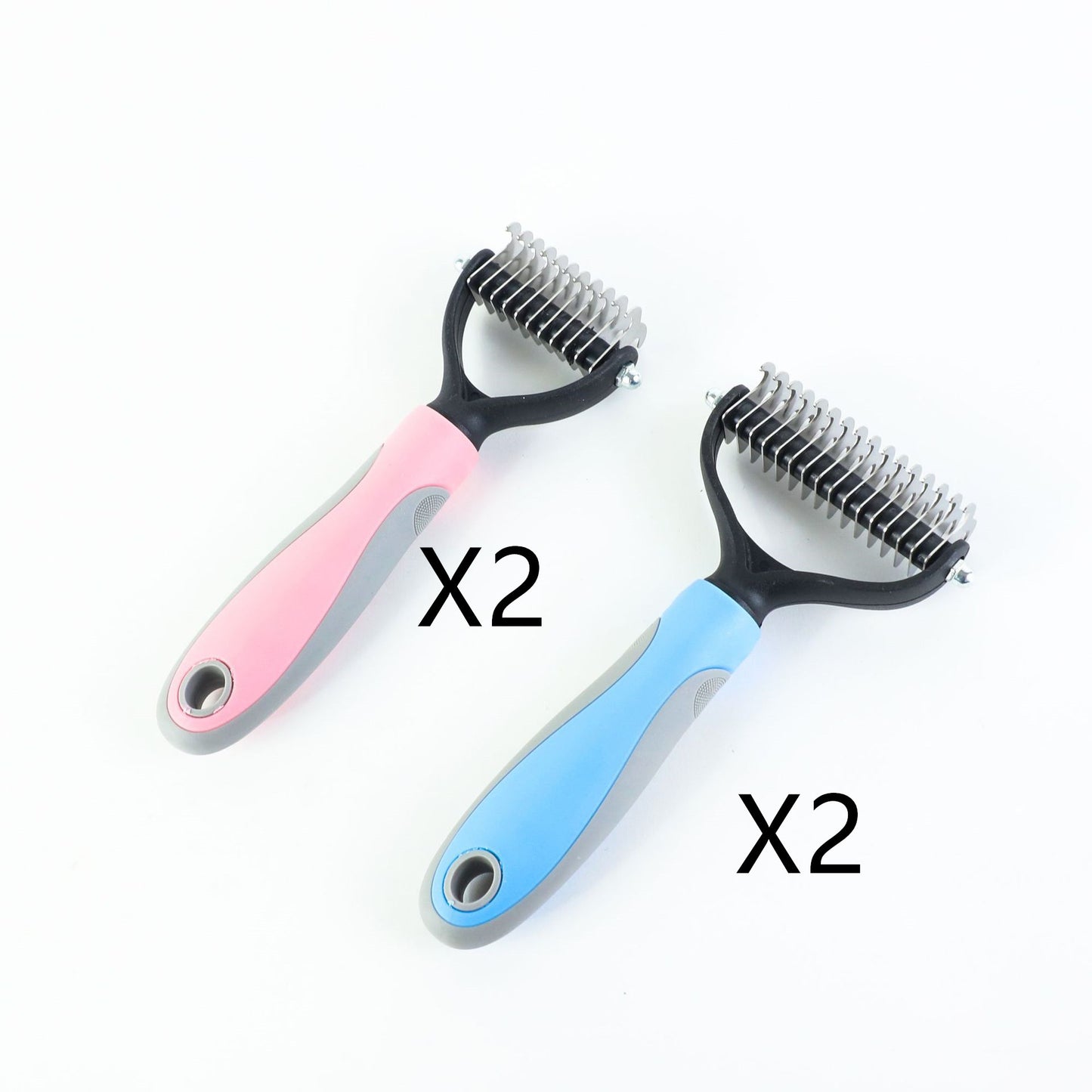 Double-Sided Pet Grooming Brush – Dematting & Shedding Comb