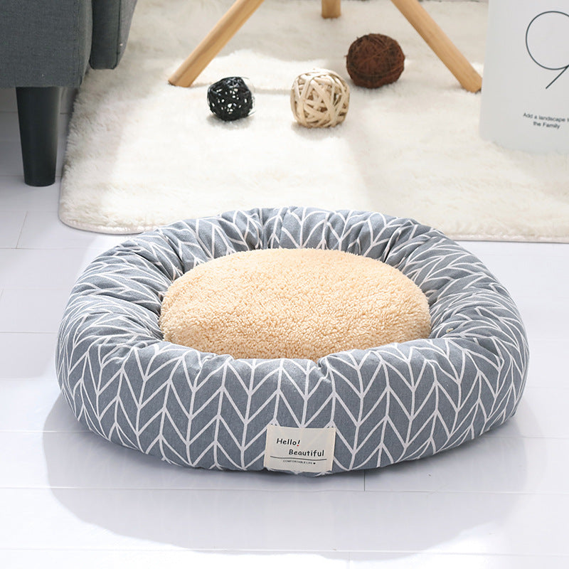 Flax Tart Pet Nest Warm Cat and Dog Bed for Winter Indoor Use