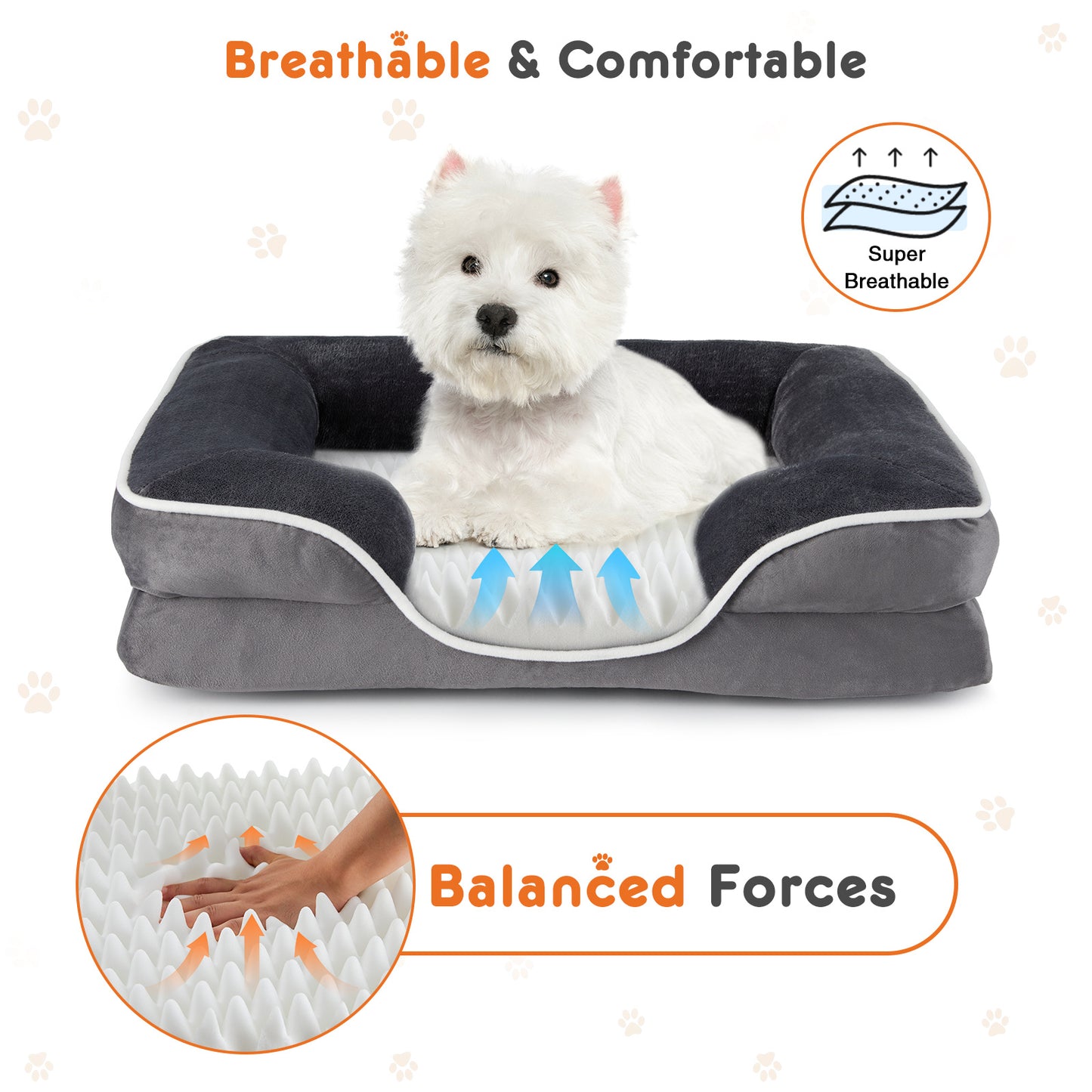 Orthopedic Memory Foam Pet Bed – Small Dogs & Cats