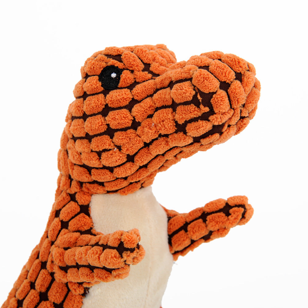 Dinosaur Plush Dog Toy – Interactive Chew Toy with Squeaker