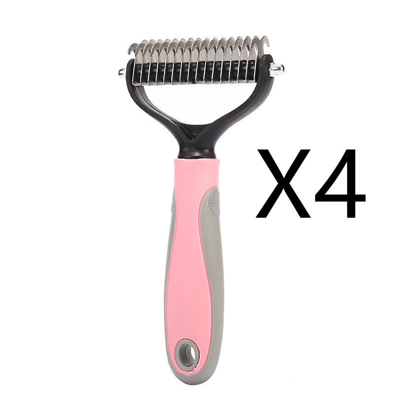 Double-Sided Pet Grooming Brush – Dematting & Shedding Comb