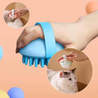 Silicone Pet Bath Brush – Massage & Scrub Grooming