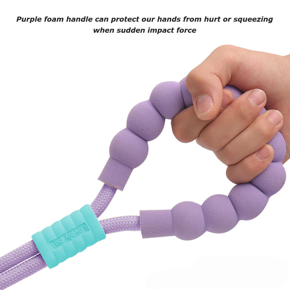 Dog Traction Rope Leash – Anti-Slip with Comfortable Foam Handle
