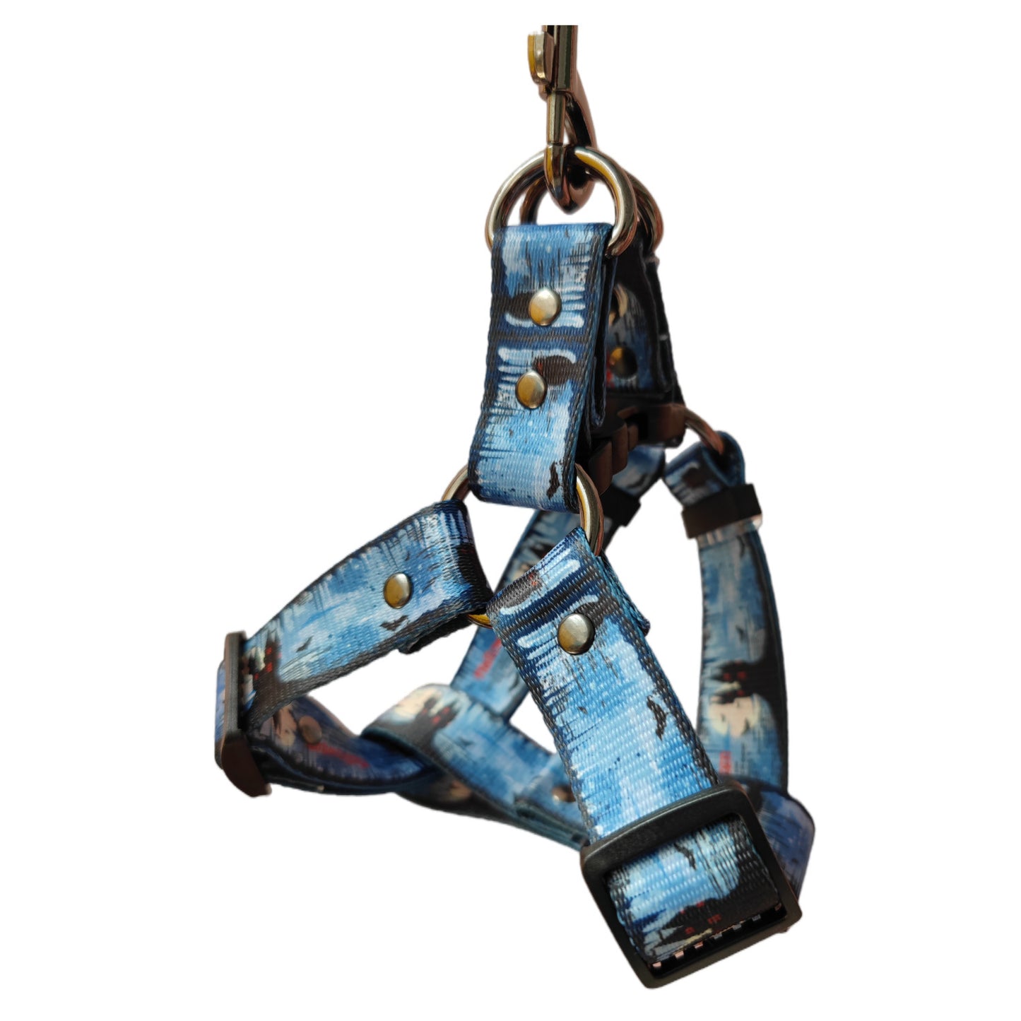 Pet Dog Print Harness & Leash Set – Adjustable Chest Strap