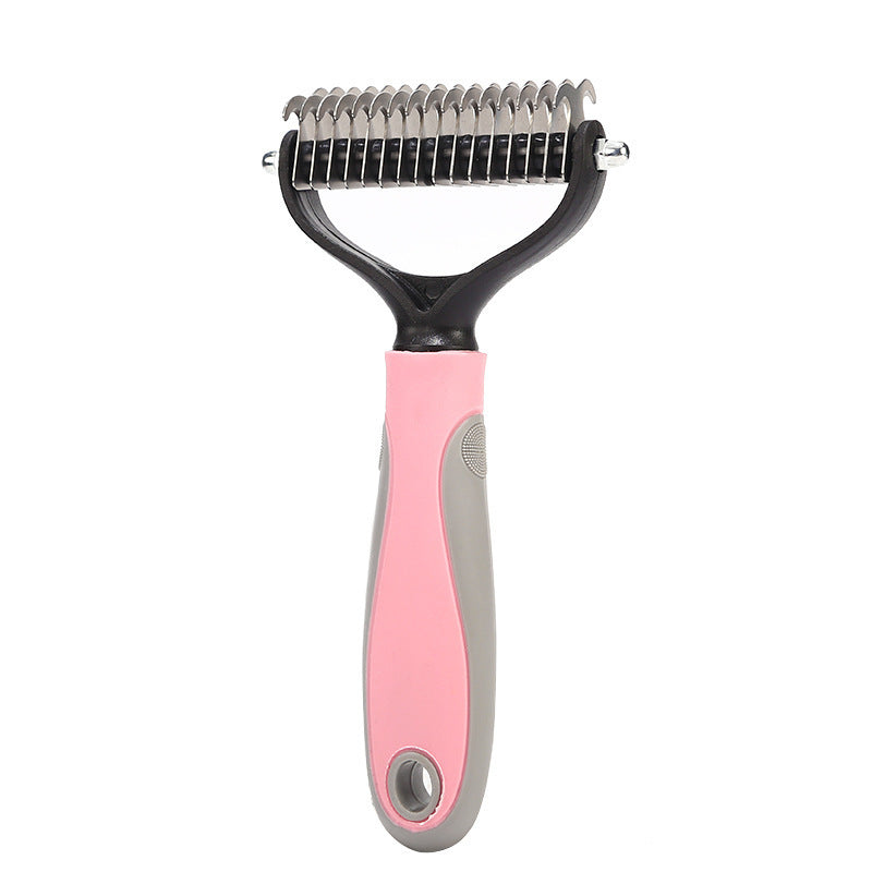 Double-Sided Pet Grooming Brush – Dematting & Shedding Comb