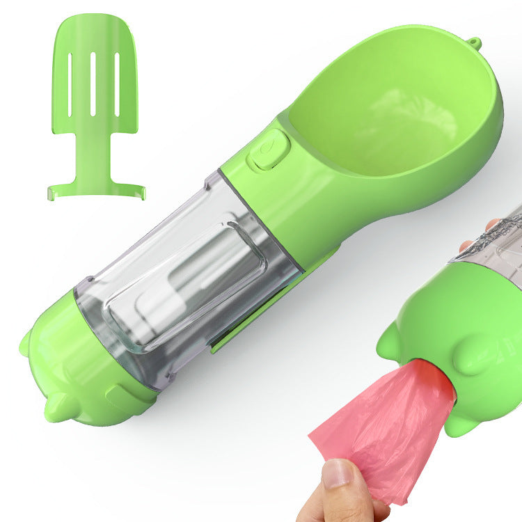 3-in-1 Portable Dog Water Bottle – Feeder & Waste Bag Holder