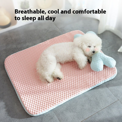 Breathable Cooling Dog Bed – Washable Summer Sleeping Mat for Pets