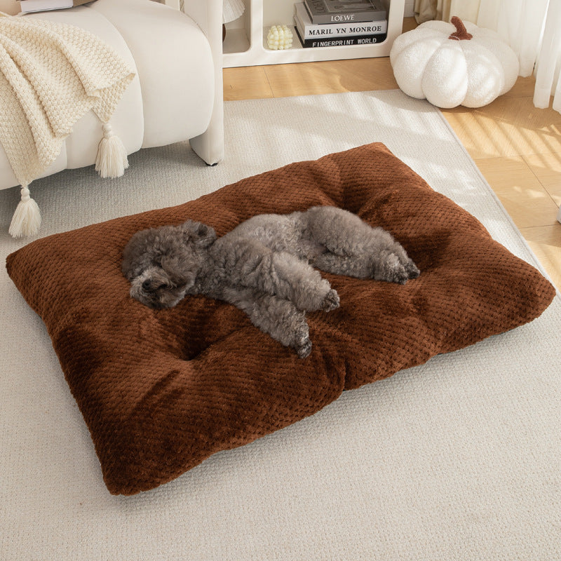 Winter Warm Pet Mat – Soft Plush Cat Nest & Dog Bed