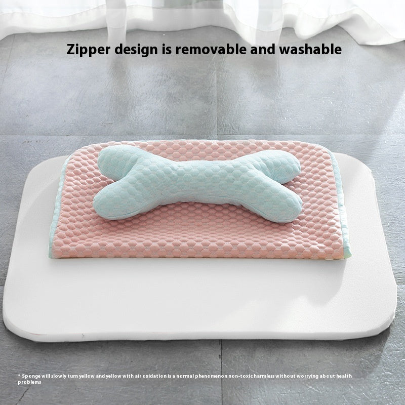 Breathable Cooling Dog Bed – Washable Summer Sleeping Mat for Pets