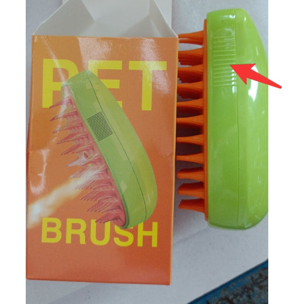 3-in-1 Pet Steam Brush – Electric Spray Grooming Comb