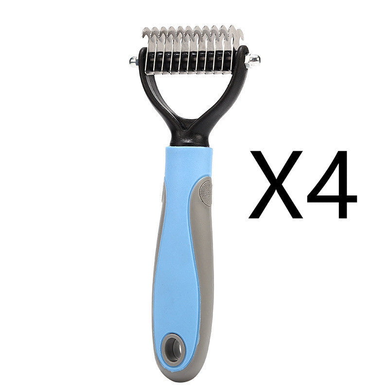 Double-Sided Pet Grooming Brush – Dematting & Shedding Comb