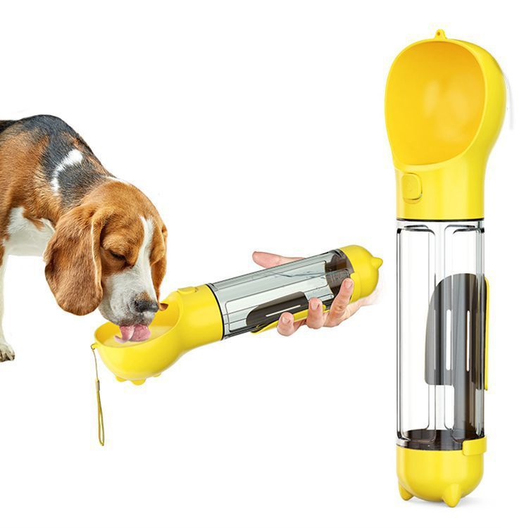 3-in-1 Portable Dog Water Bottle – Feeder & Waste Bag Holder
