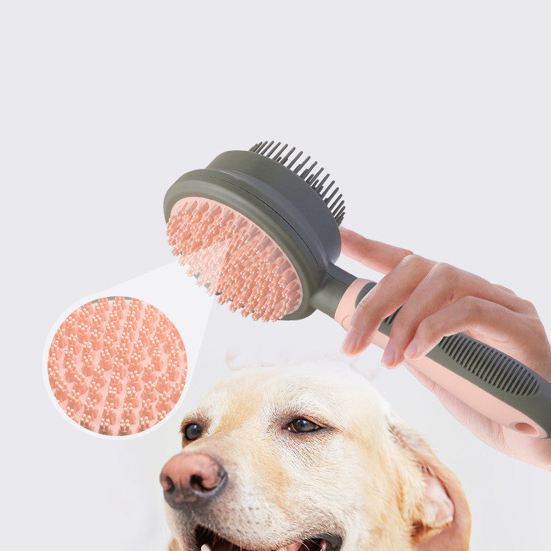 Self-Cleaning Pet Hair Removal Brush – Double-Sided Comb