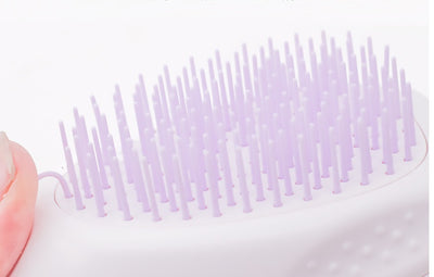 White Pet Grooming Brush – Cat & Dog Hair Remover Comb