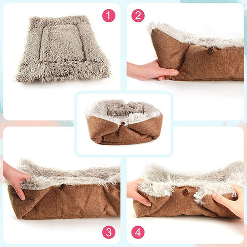 Self-heating Plush Washable Dog Kennel Sleeping Mat