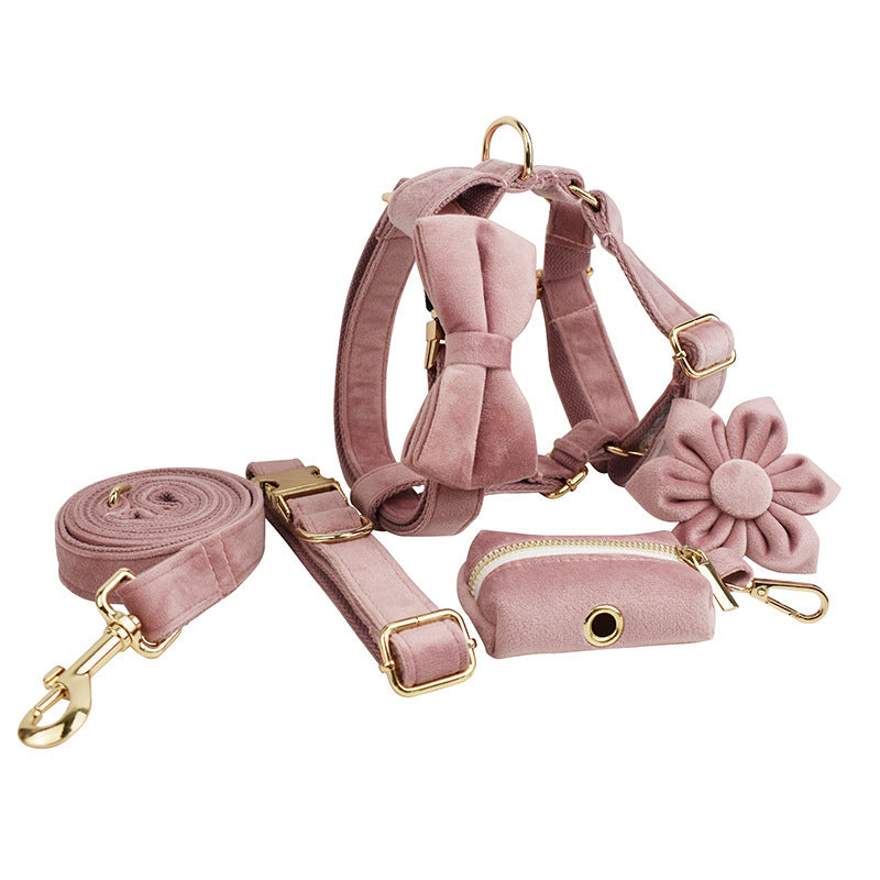 Light Purple Dog Collar & Leash – Durable Pet Rope Set