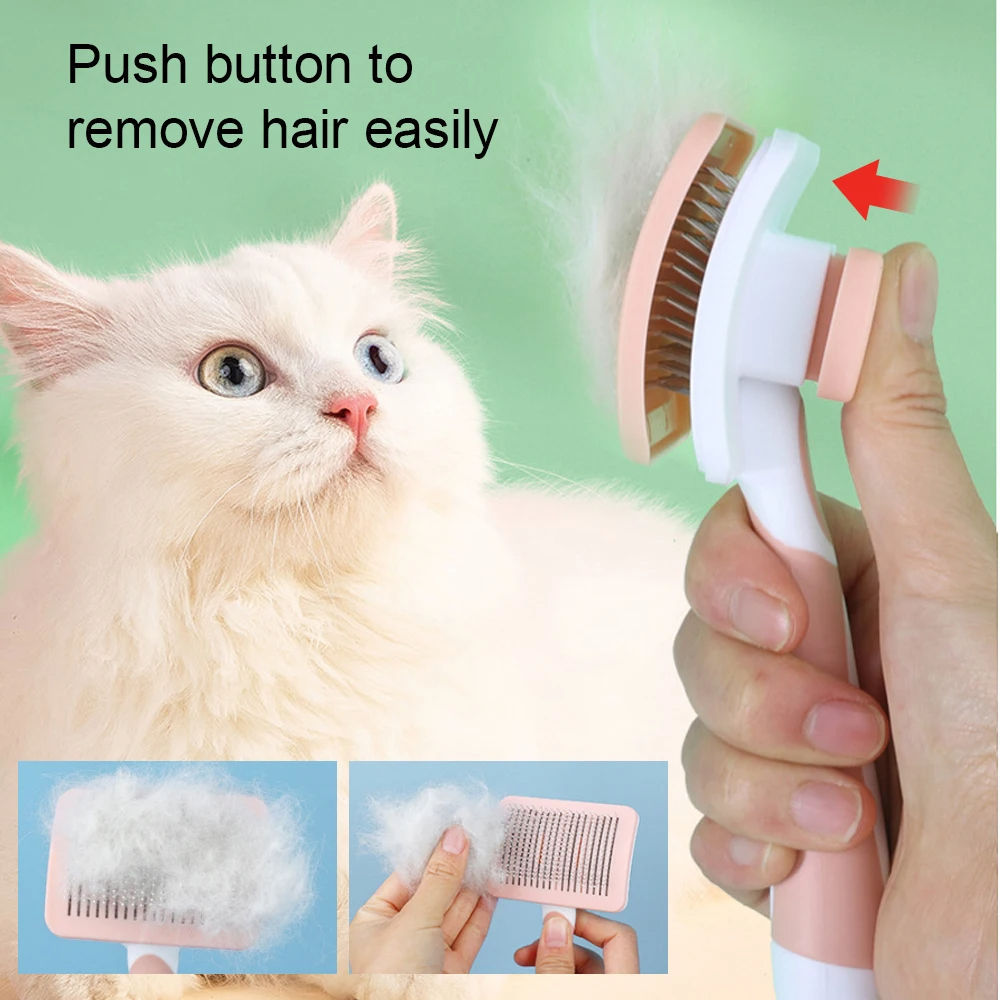 Self-Cleaning Slicker Brush – Hair Remover
